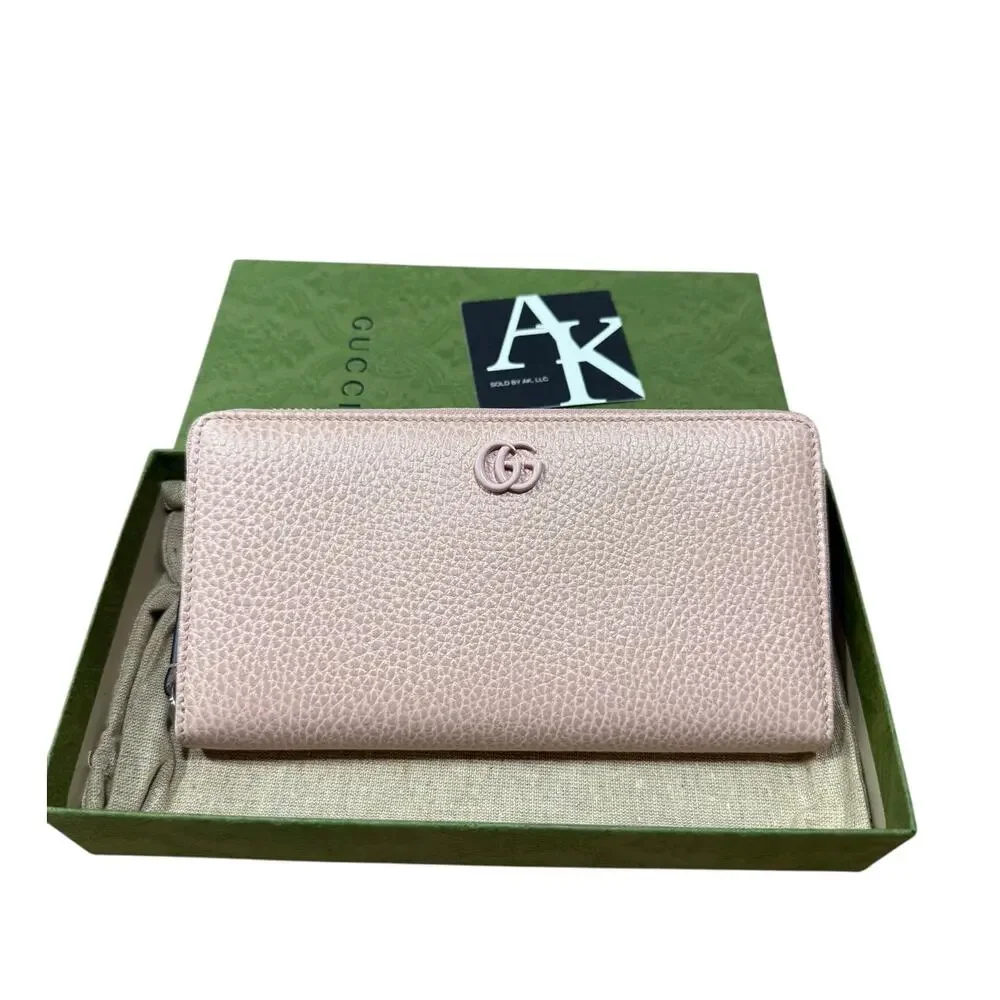 Gucci GG Marmont Pink Leather Continental Long Wallet - Picture 2 of 11